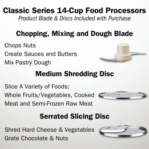 14-Cup Food Processor, Stainless Steel Vegetable Chopper for Mincing, Chopping, Slicing and Food Preparation
