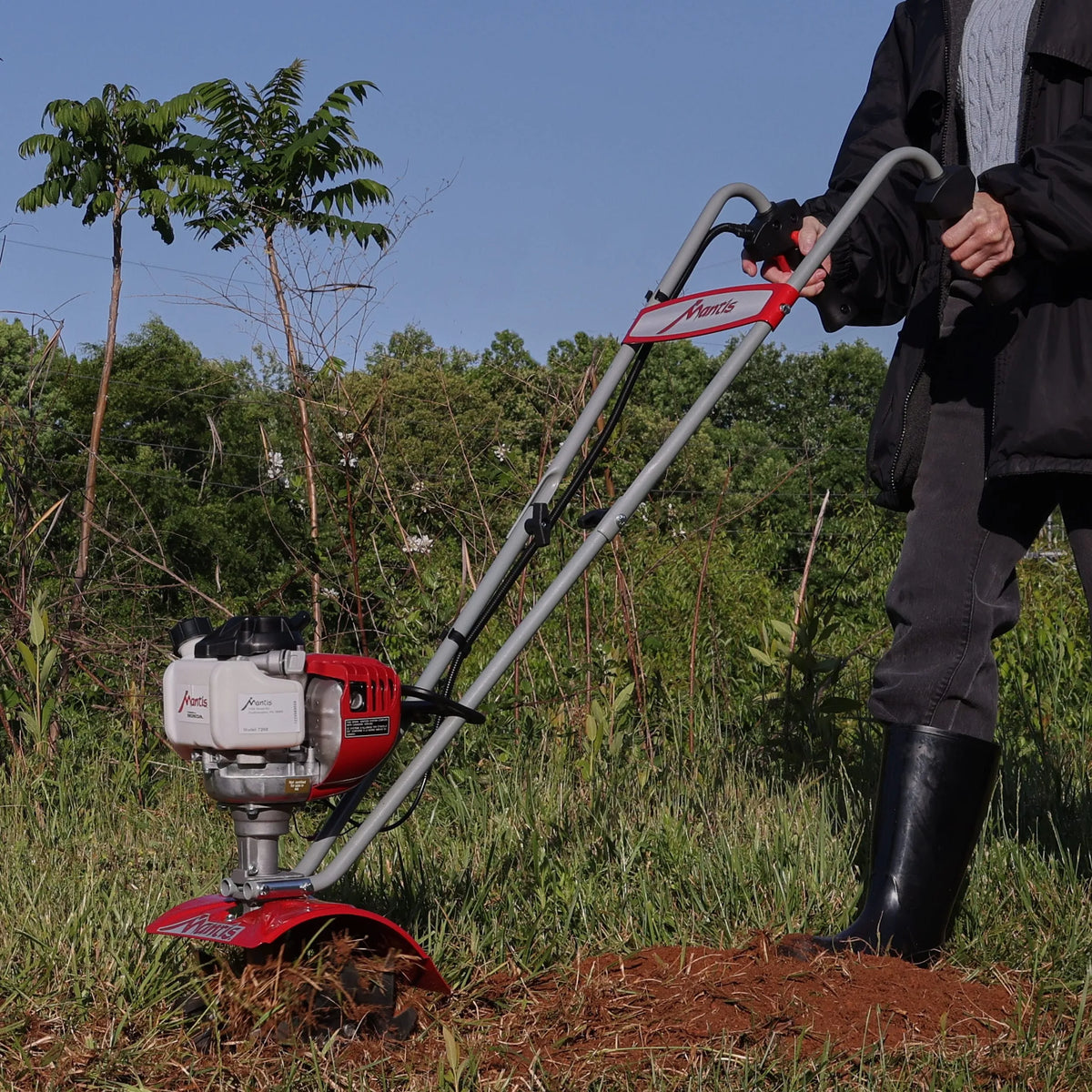 25cc 9-Inch Front-Tine Forward-Rotating Mini Tiller/Cultivator