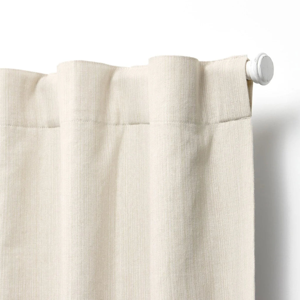 Blackout Curtain Single Panel, Back Tab and Rod Pocket Window Curtain