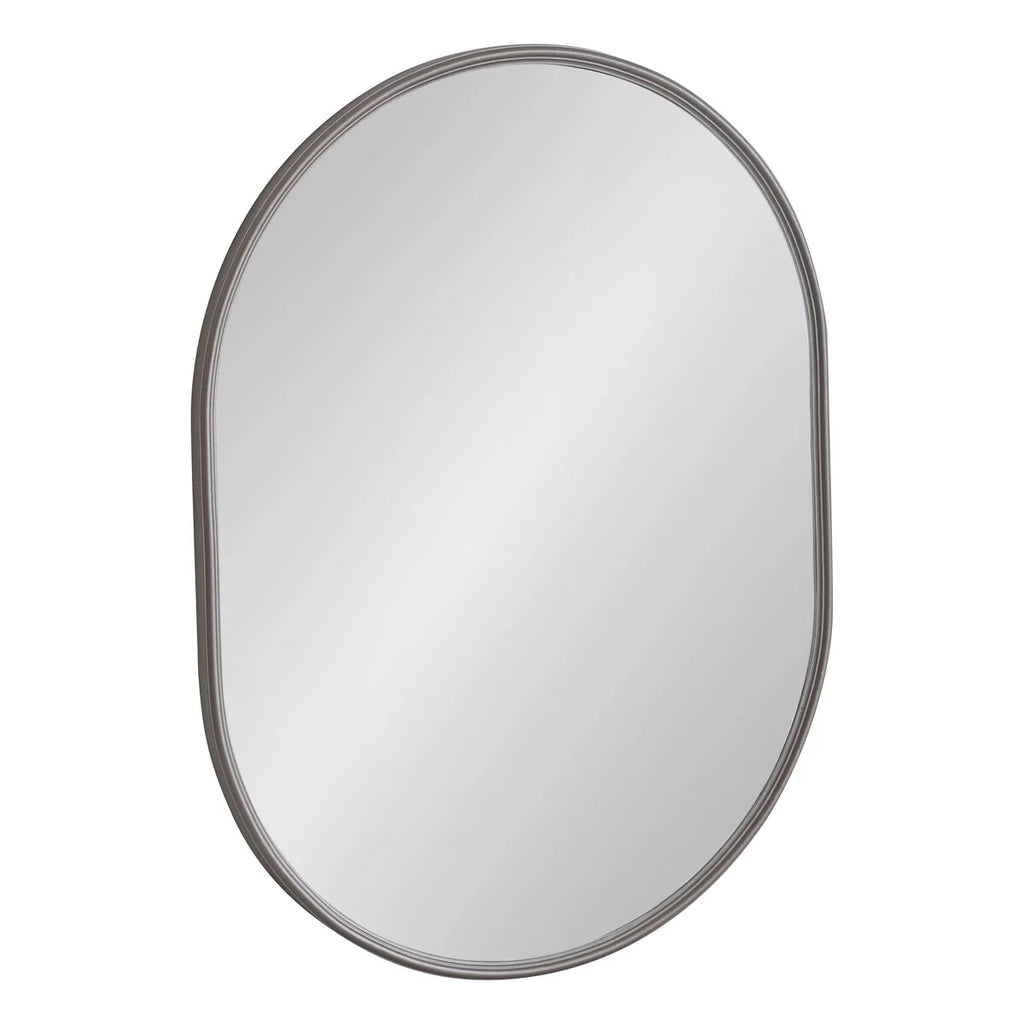 Modern Capsule Framed Wall Mirror, Decorative Oval Accent Mirror for Living Room, Bedroom and Entryway