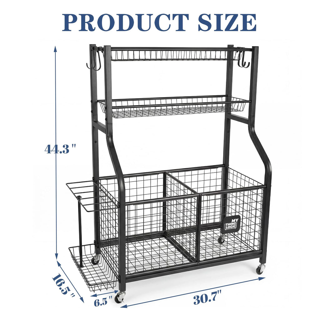 Garage Ball Storage Organizer for Sports Equipment, Sports Ball Rack for Home, Garage and Gym