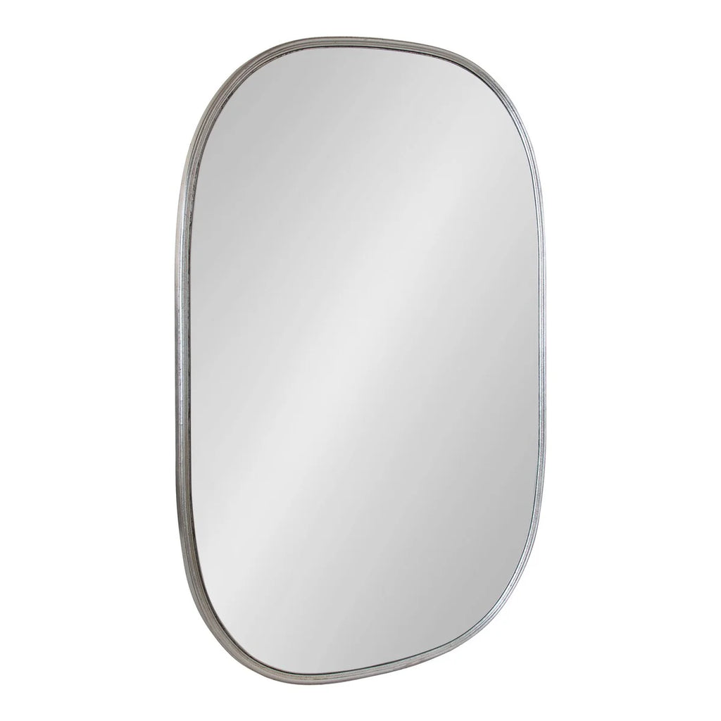 Modern Capsule Framed Wall Mirror, Decorative Oval Accent Mirror for Living Room, Bedroom and Entryway