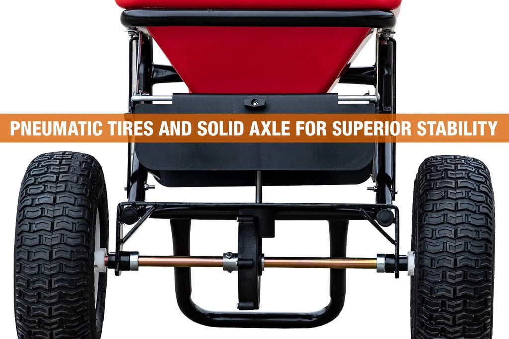 100-Lb. Walk-Behind Push Spreader for Grass Seed, Salt, De-Icer and Fertilizer