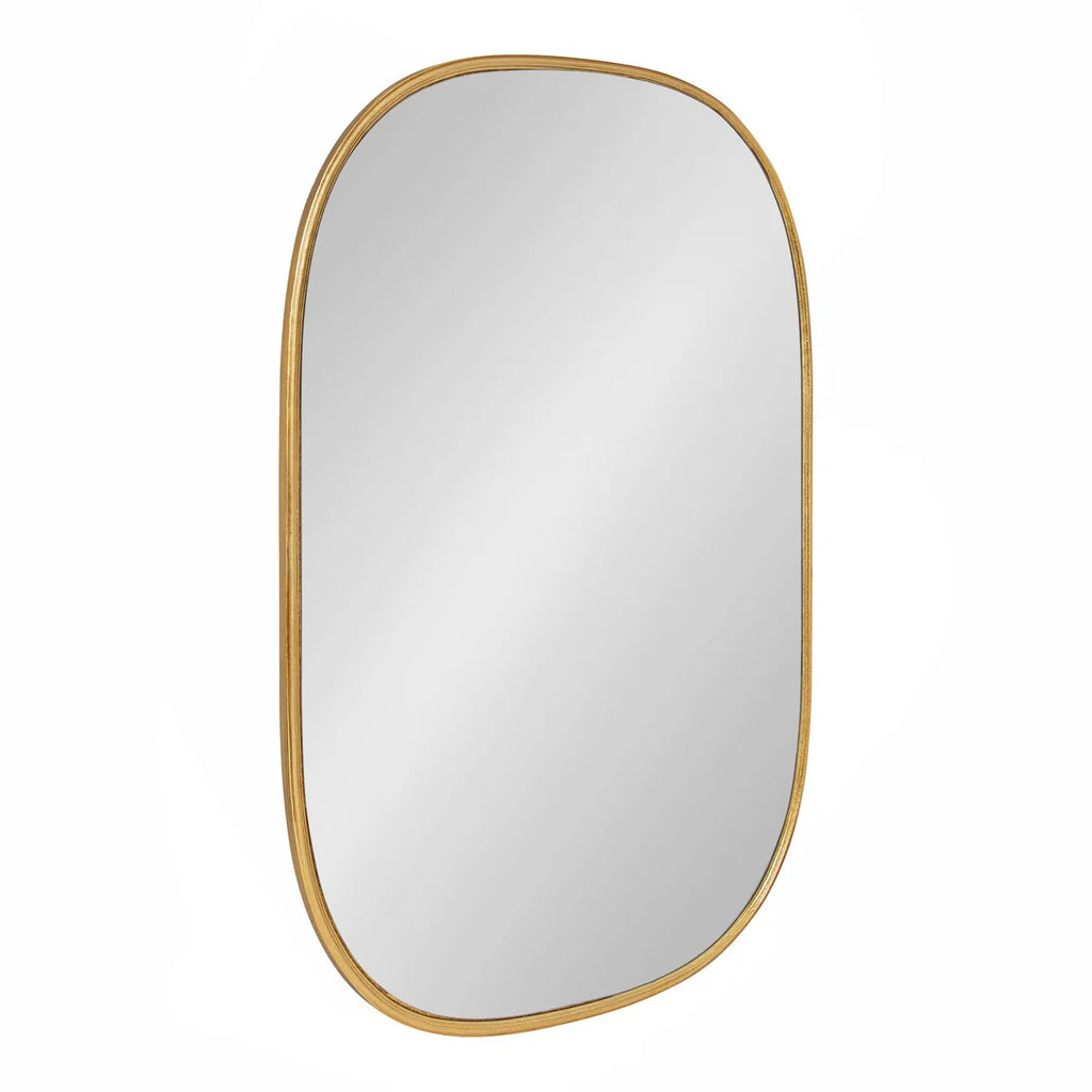 Modern Capsule Framed Wall Mirror, Decorative Oval Accent Mirror for Living Room, Bedroom and Entryway