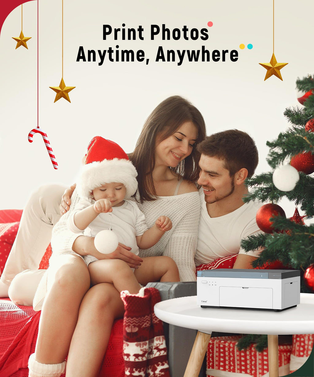 46-Photo Printer with Wi-Fi, 100 Sheets, Thermal Dye-Sublimation, Compatible with iPhone and Android