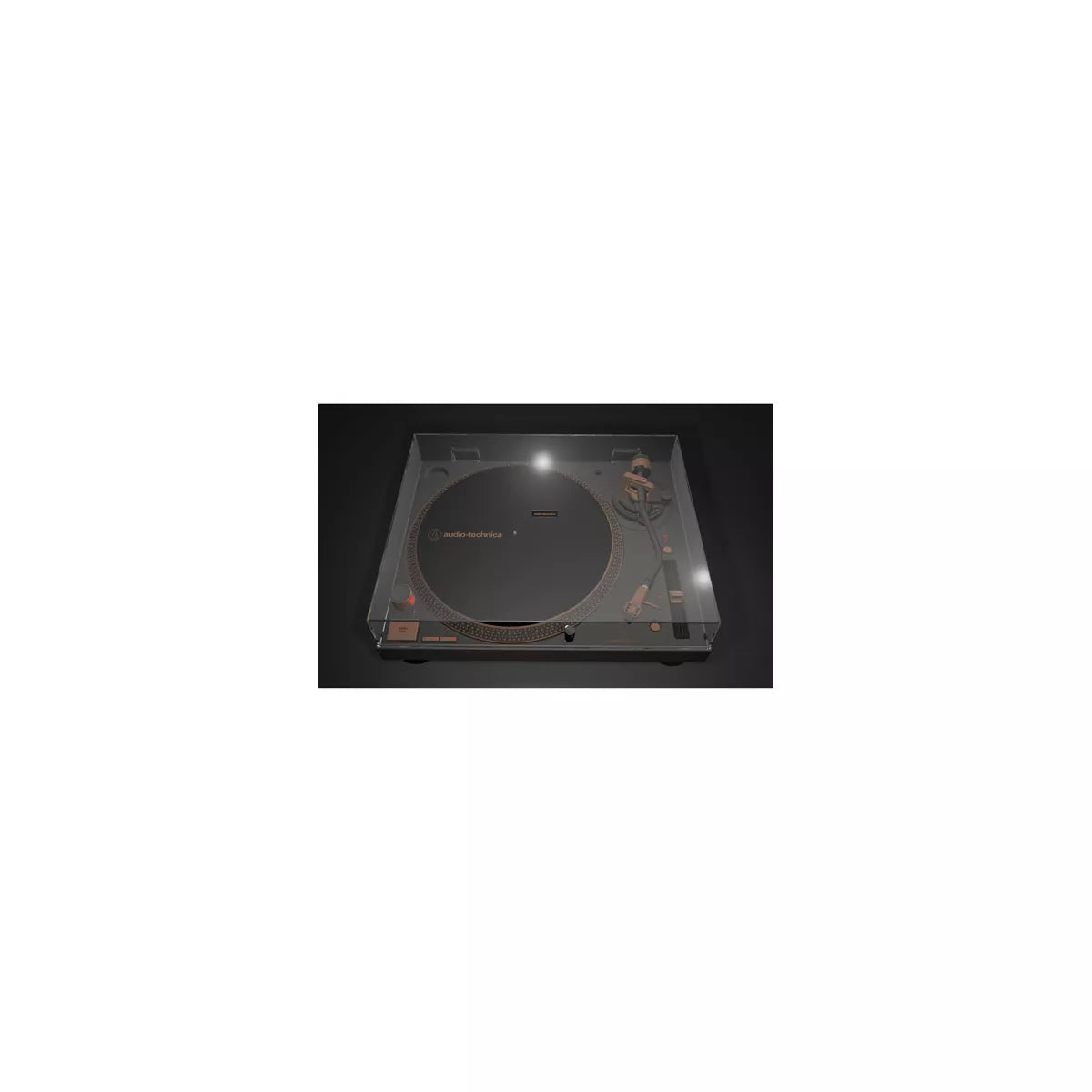 Direct-Drive USB Turntable, 3-Speed Vinyl Player with Built-In Preamp and Digital Conversion, Bronze