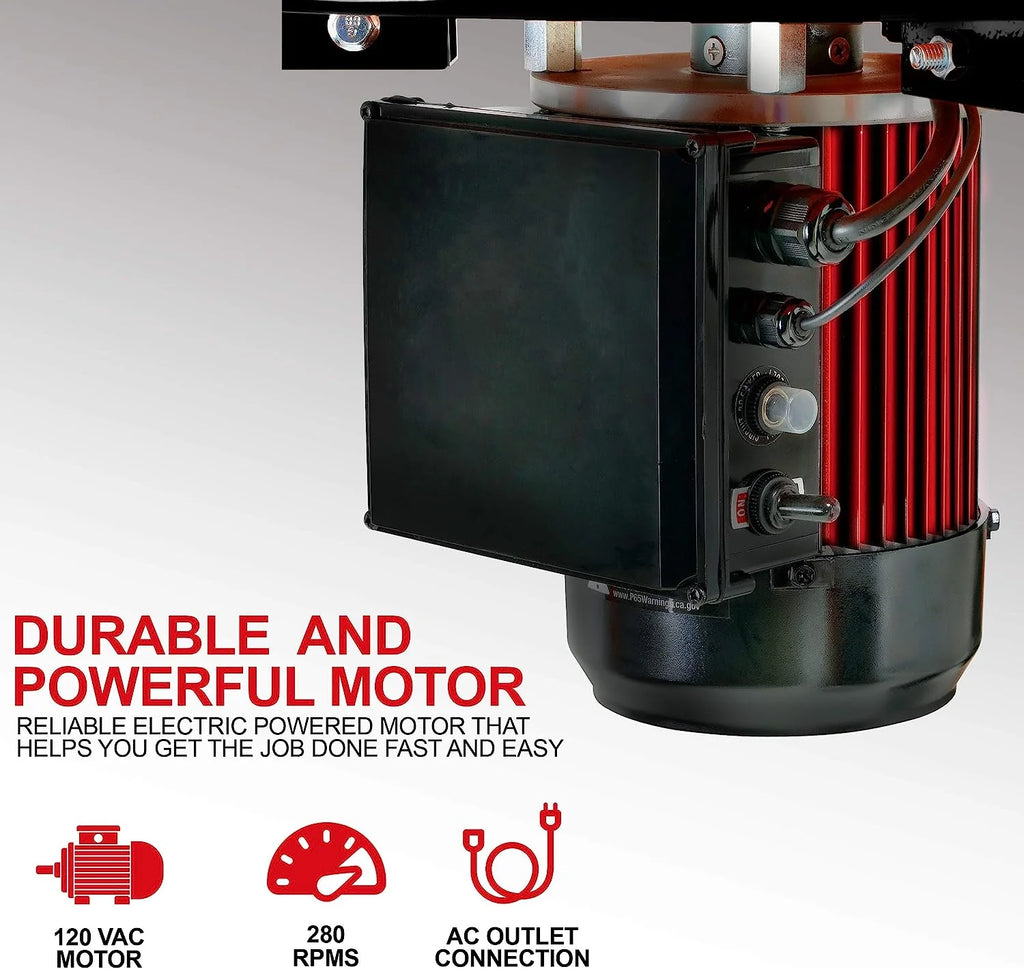 1 HP Electric Chicken Plucker, Stainless Steel, 120VAC, 280 RPM, 20-Inch Drum, 92 Soft Fingers