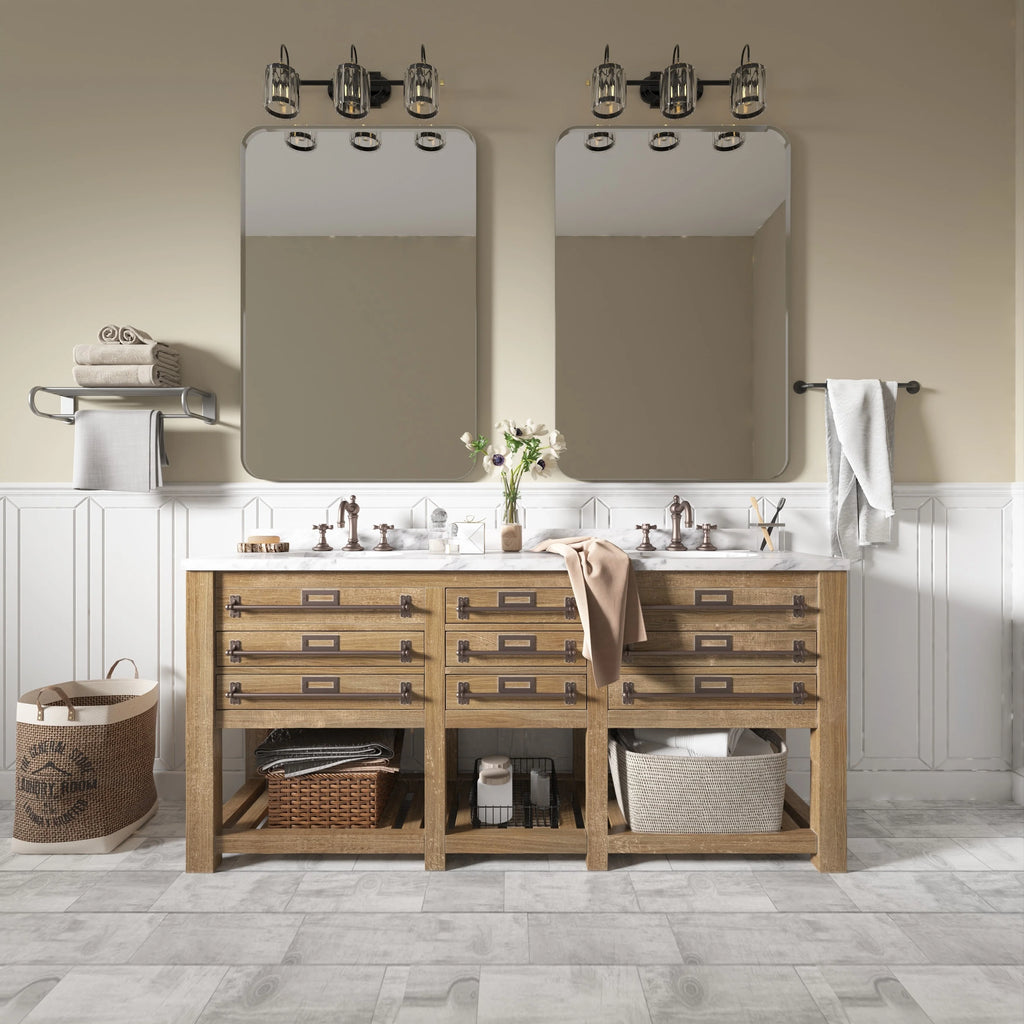 Aluminum Alloy Rounded Corner Vanity Mirror, Modern Wall Mounted Mirror for Bathroom, Bedroom and Home Decor