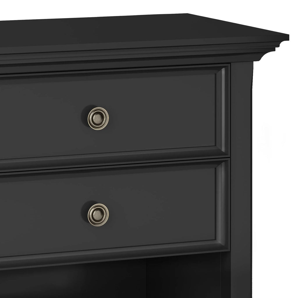 24 Inch Wide Solid Wood Nightstand, Bedside Table and Bedroom End Table