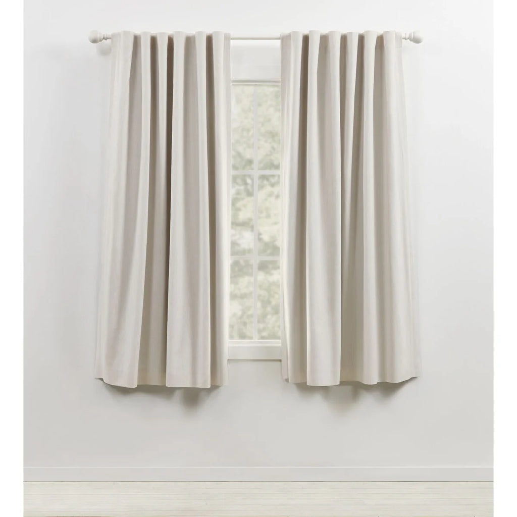 Blackout Curtain Single Panel, Back Tab and Rod Pocket Window Curtain