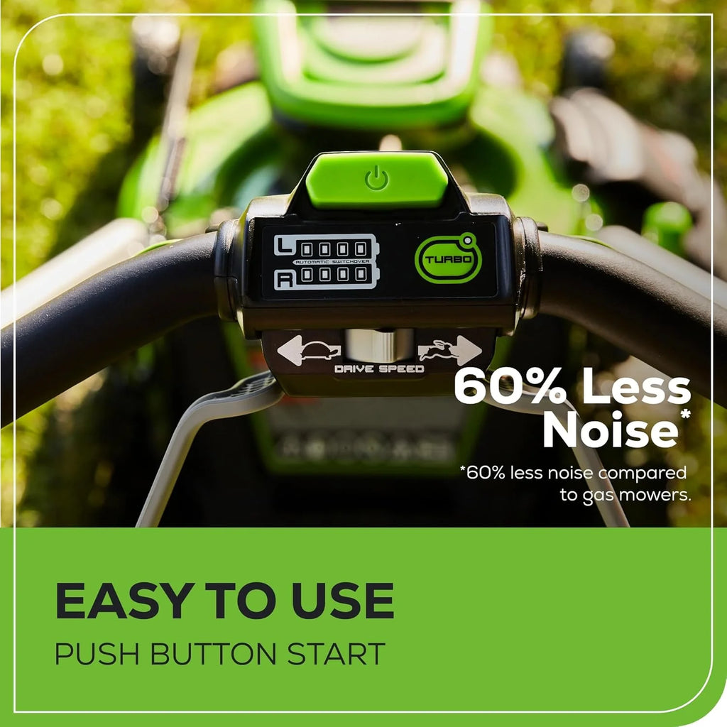 60V 21-Inch Cordless Self-Propelled Lawn Mower with 2 x 4.0Ah Batteries and Dual-Port Rapid Charger