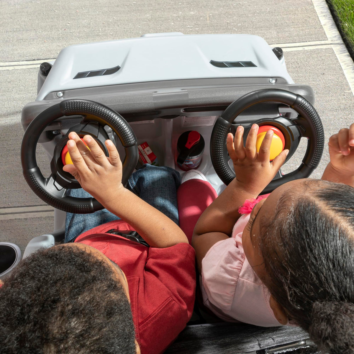 Kids 2-Seat Side-by-Side Push Car, Push Ride-On SUV, Double Seat Ride-On Toy Vehicle for Toddlers and Young Children