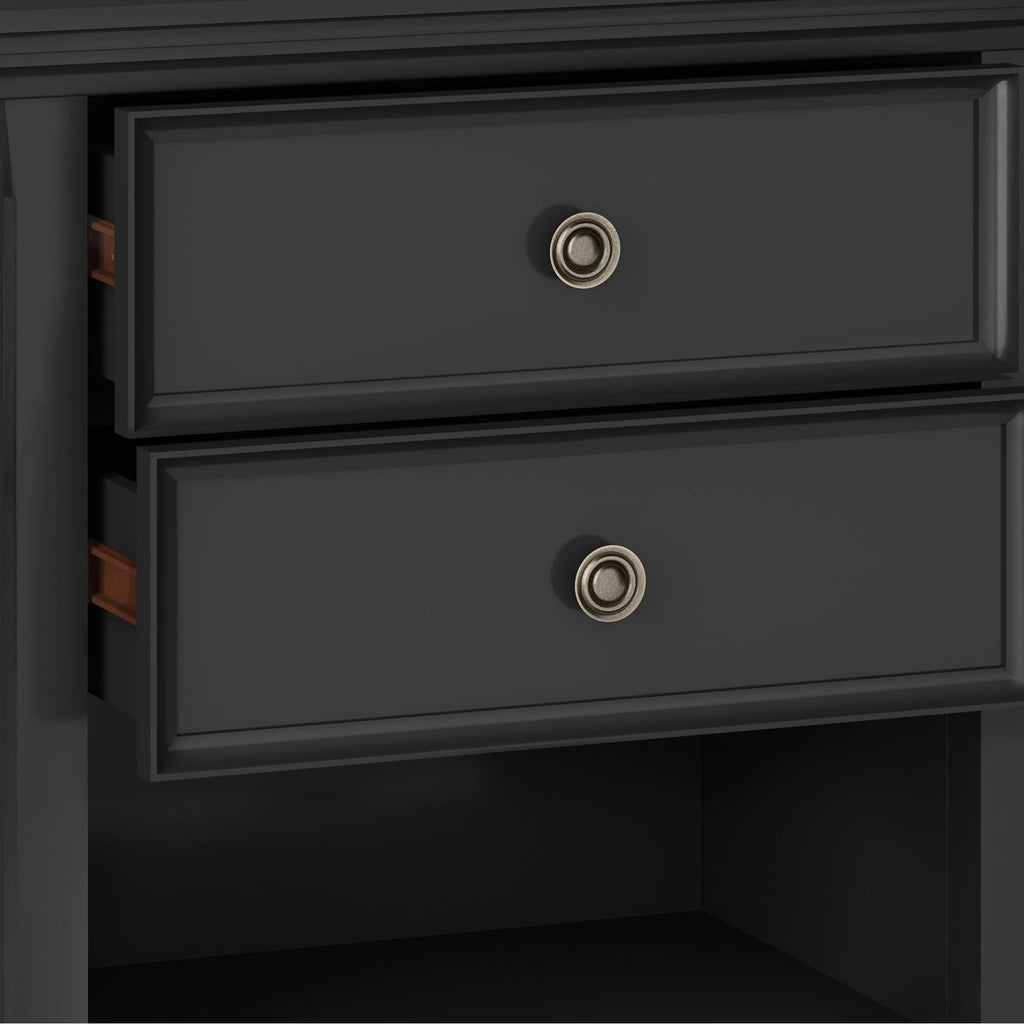 24 Inch Wide Solid Wood Nightstand, Bedside Table and Bedroom End Table