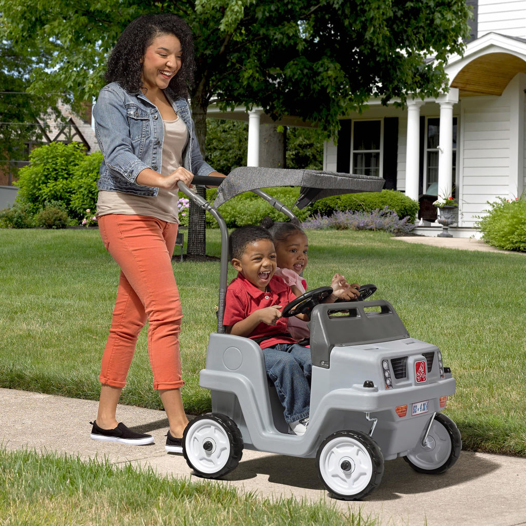 Kids 2-Seat Side-by-Side Push Car, Push Ride-On SUV, Double Seat Ride-On Toy Vehicle for Toddlers and Young Children