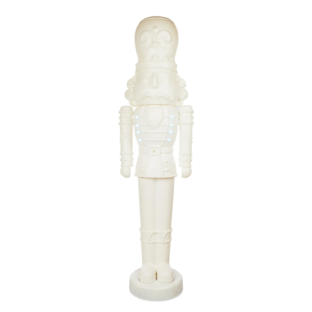 75-Inch Animated White Nutcracker Blow Mold