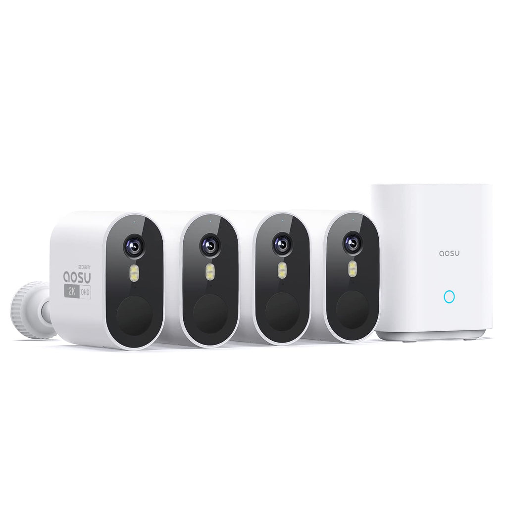 Wireless Outdoor Security Camera System – 2K HD, 166° Wide Angle, 100% Wire-Free, No Monthly Fees