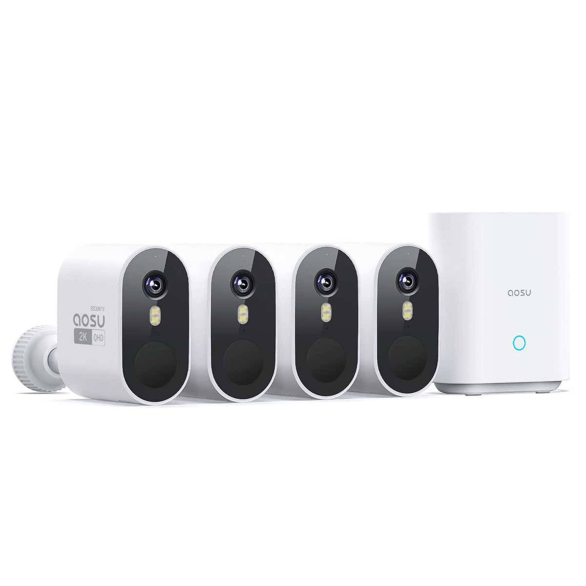 Wireless Outdoor Security Camera System – 2K HD, 166° Wide Angle, 100% Wire-Free, No Monthly Fees